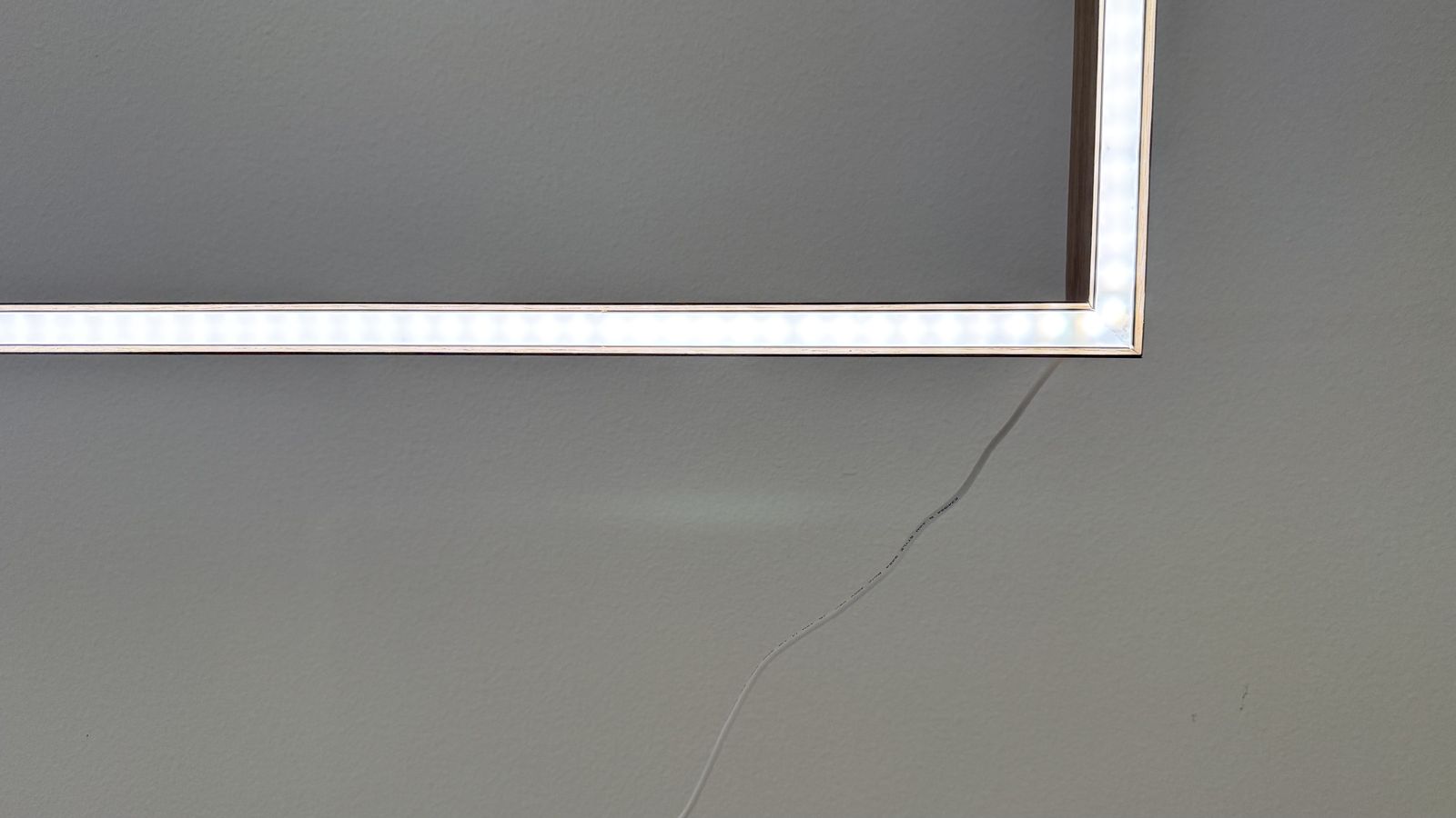 Bright white LED corner detail